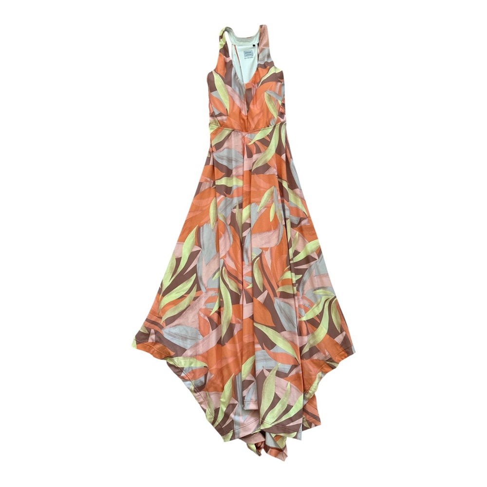 prAna Saxon Handkerchief Hem Maxi Dress Built-in Bra Solstice Tropics XS